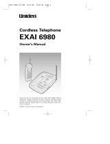 Uniden EXAI6980 Owner's manual