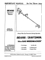 Craftsman Weedwacker 358.797161.32cc Owner's manual