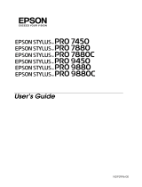 Epson Stylus Pro 7450  User manual