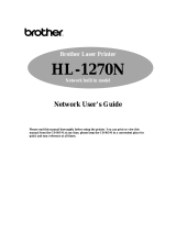 Brother HL HL-1270N User guide