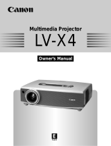 Canon LV-X4 User manual