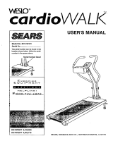 Weslo CARDIO WALK User manual