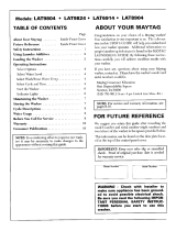 Maytag LAT8904 User manual