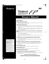 Roland FP-2 User manual