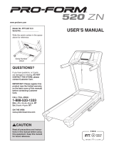 Pro-Form 520 Zn Treadmill User manual