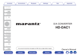 Marantz HD-DAC1 User manual