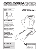 Pro-Form 565 crosstrainer User manual