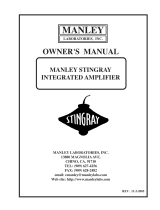 Manley STINGRAY original version rev.2 6/2005 - 9/2009 Owner's manual