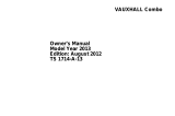 Vauxhall Vectra (August 2012) Owner's manual