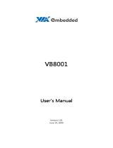 VIA Technologies VB8001-16 - VIA Motherboard - Mini ITX User manual