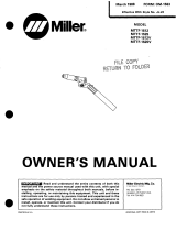 Miller MTTF-1525V Owner's manual