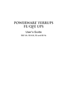 Powerware Ferrups FE/QFE UPS User manual