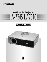Canon 7345 - LV - LCD Projector User manual