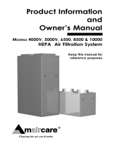 Amaircare 8500 Home Owner's manual