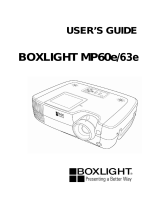 BOXLIGHT Boxlight MP-63e User manual