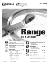 Maytag MGR4452BDB - 4.5 GAS RANGES Owner's manual