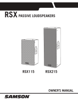 Samson RSX Series Passive Loudspeakers User manual