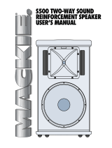 Mackie S500 User manual