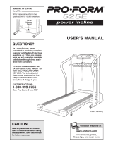 ProForm 525E User manual