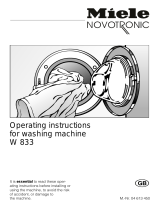 Miele W 833 User manual