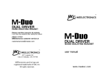 Meelectronics M-Duo Dual Dynamic Driver Noise-Isolating In-Ear Headset User manual