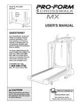 Pro-Form CROSSWALK MX User manual