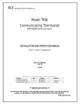Residential Control Systems TR16 Operating instructions