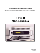 Motorola HF-SSB MICOM-500E-A G762AA Owner's manual