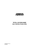 ADTRAN Total Access 600 User manual