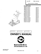 Miller Electric MILLERMATIC 30B CONTROL/FEEDER Owner's manual