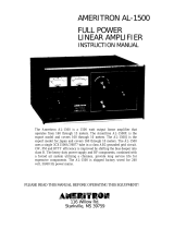 AMERITRON AL-1500 User manual