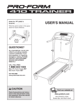 Pro-Form 410 Treadmill Trainer User manual