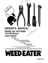 Weed Eater HD12538G User manual