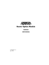 ADTRAN TSU Router Module User manual