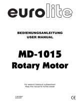 EuroLite MD-1015 Rotary Motor User manual