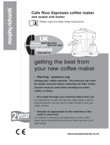 Morphy Richards Cafe Rico Espresso coffee maker User manual