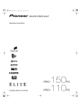 Pioneer PRO-150FD Owner's manual