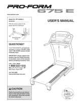 Pro-Form 675 E User manual