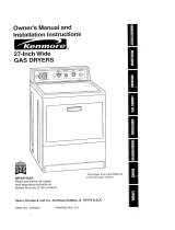 Kenmore Clothes Dryer Owner's manual