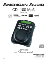 ADJ CDI 100 MP3 User manual