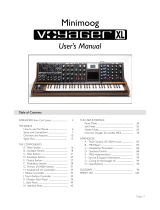 Moog Minimoog Voyager XL User manual