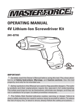 MasterForce 241-0716 Owner's manual