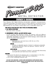 Bounty Hunter PIONEER 202 User manual