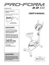 Pro-Form 2.0 ES User manual