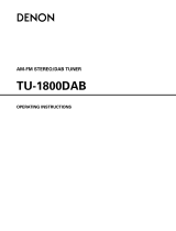 Denon tu1800 dab Owner's manual