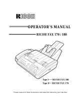 Ricoh 170 / 180 User manual