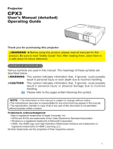 Apple CPX3 - CP X3 WXGA LCD Projector User manual
