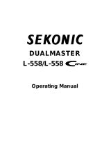 Sekonic DUAL MASTER L-558 CINE Owner's manual