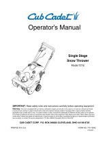Cub Cadet Squall 521 User manual