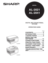 Sharp AL-2021 User manual